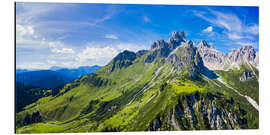 Quadro em alumínio Boné de bispo grande nas montanhas de Dachstein