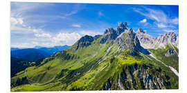 Print på skumplade Big bishop's cap in the Dachstein mountains