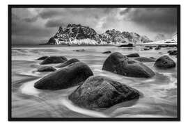 Gerahmter Kunstdruck Uttakleiv, Lofoten