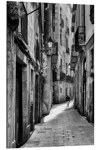 Aluminium print Barcelona's streets