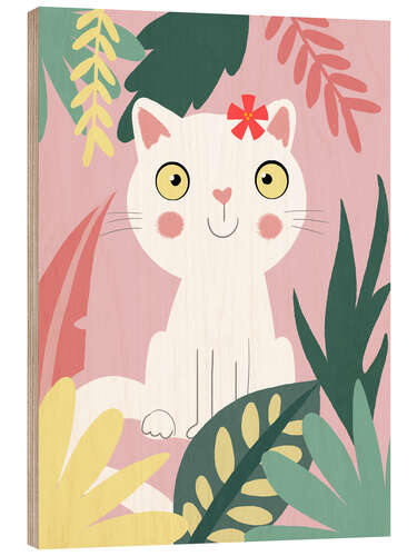 Wood print Jungle cat