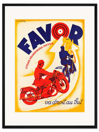 Gerahmter Kunstdruck Favor Cycles Vélomoteurs Motos