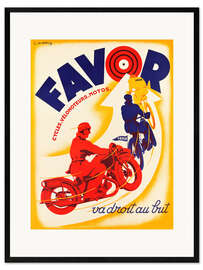 Gerahmter Kunstdruck Favor Cycles Vélomoteurs Motos