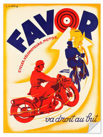 Självhäftande poster Favor Cycles Vélomoteurs Motos