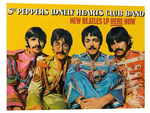 Foam board print The Beatles, Sgt. Pepper's Lonely Hearts Club Band