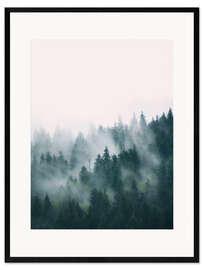 Plakat artystyczny premium w ramie Misty Forest