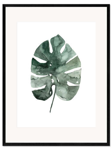 Impression artistique encadrée Feuille de monstera