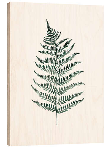 Wood print Silverfern