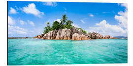 Aluminium print Ile St Pierre in the Seychelles