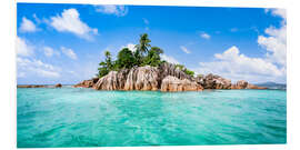 Foam board print Ile St Pierre in the Seychelles