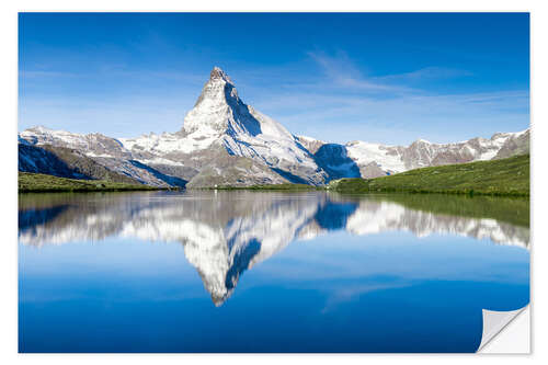 Naklejka na ścianę Stellisee and Matterhorn near Zermatt