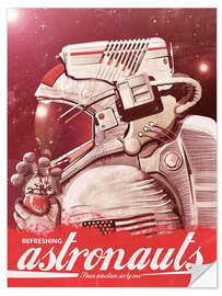 Självhäftande poster Cola astronaut