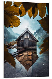 Galleriataulu Wooden hut Obersee in autumn