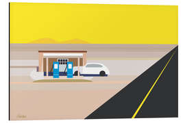 Magnettafel Tankstelle in der Wüste