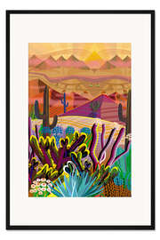 Gerahmter Kunstdruck Hoch oben auf einem Wüstenberg