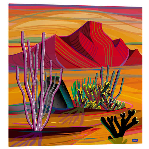 Acrylic print Cactus Garden