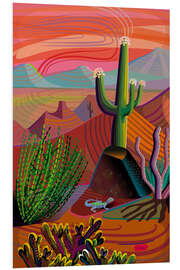 Foam board print Gila River Desert Sunset