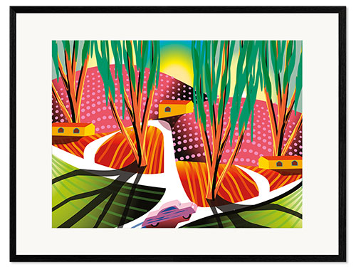 Ingelijste kunstdruk Sunset Curve