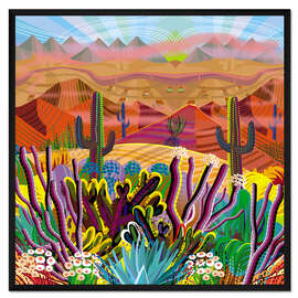 Gerahmter Kunstdruck Auf dem Berggipfel