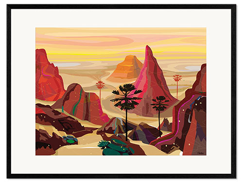 Gerahmter Kunstdruck Heilende Landschaft