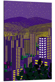 Magnettafel Mexiko-Stadt bei Nacht