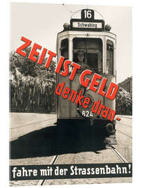 Acrylic print Time is money (german)