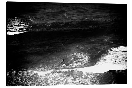 Aluminium print Stand Up Paddle in the ocean