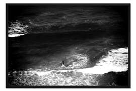 Gerahmter Kunstdruck Stand Up Paddle im Ozean