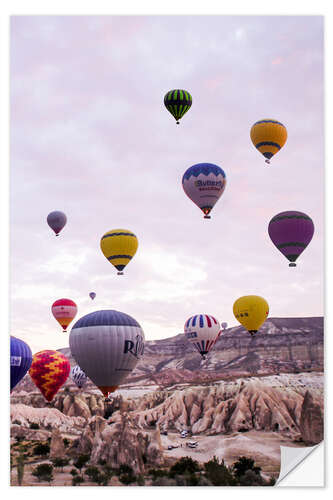 Vinilo para la pared Globos volando en La Capadocia