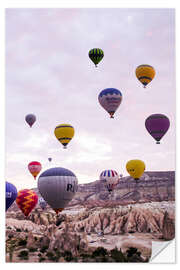 Naklejka na ścianę Balloons flying at Cappadocia