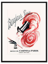 Gerahmter Kunstdruck Hallo Paris (französisch)