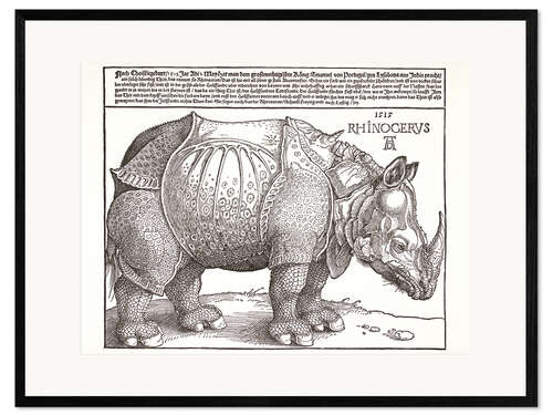 Framed art print The Rhinoceros (German)