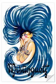 Selvklebende plakat Mistinguett, 1923