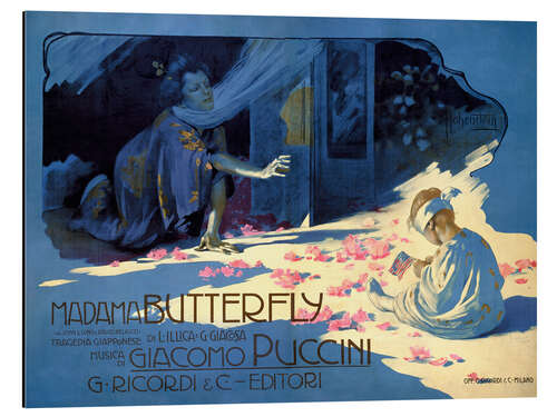 Print på aluminium Madame Butterfly
