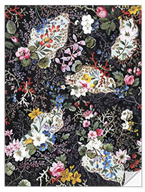 Selvklebende plakat Floral pattern VI