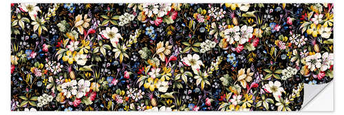 Selvklebende plakat Floral pattern V, panorama