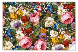 Muursticker Floral pattern III