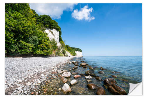 Selvklebende plakat Chalk cliffs on Rügen