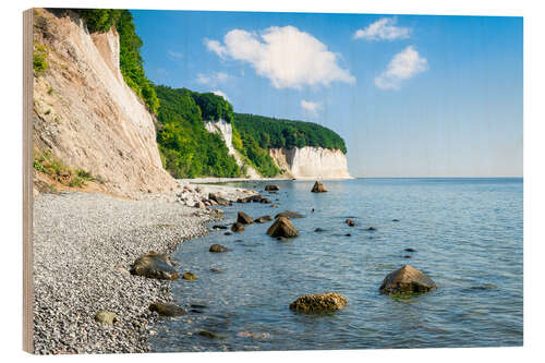 Holzbild Kreidefelsen an der Küste von Rügen