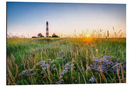 Aluminium print Westerheversand lighthouse