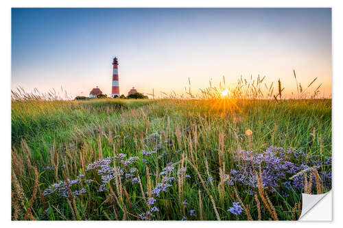 Sticker mural Phare de Westerheversand