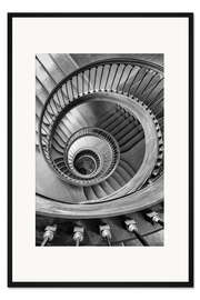 Gerahmter Kunstdruck Vintage Treppenhaus