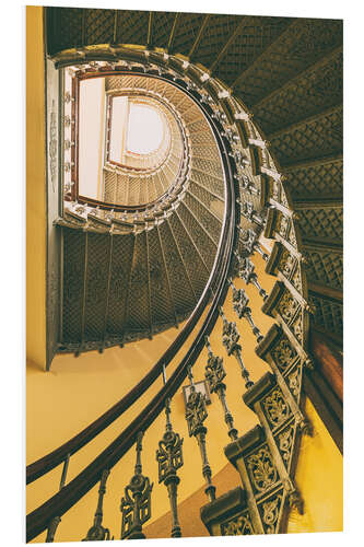 Foam board print Yellow staircase