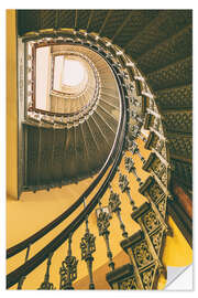 Selvklebende plakat Yellow staircase