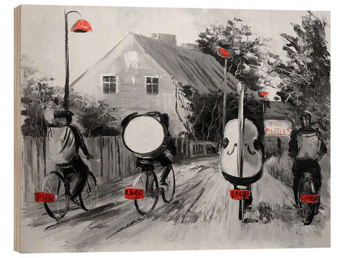 Wood print Gorgeous foursome