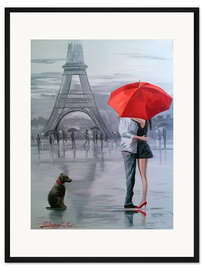 Gerahmter Kunstdruck Paris für zwei