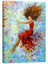 Canvas-taulu Girl on the swing