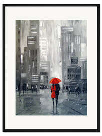Gerahmter Kunstdruck Spaziergang in New York