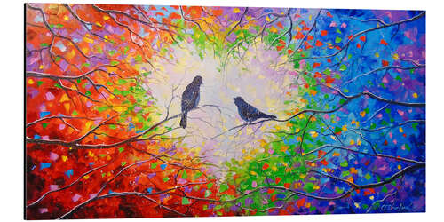 Tableau en aluminium Chanson d'amour de printemps