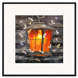 Ingelijste kunstdruk Night lantern